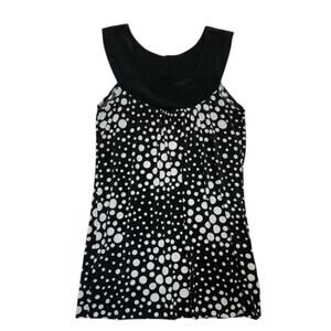 Vintage Body Central Polka Dot Sleeveless Top black white Women’s Medium